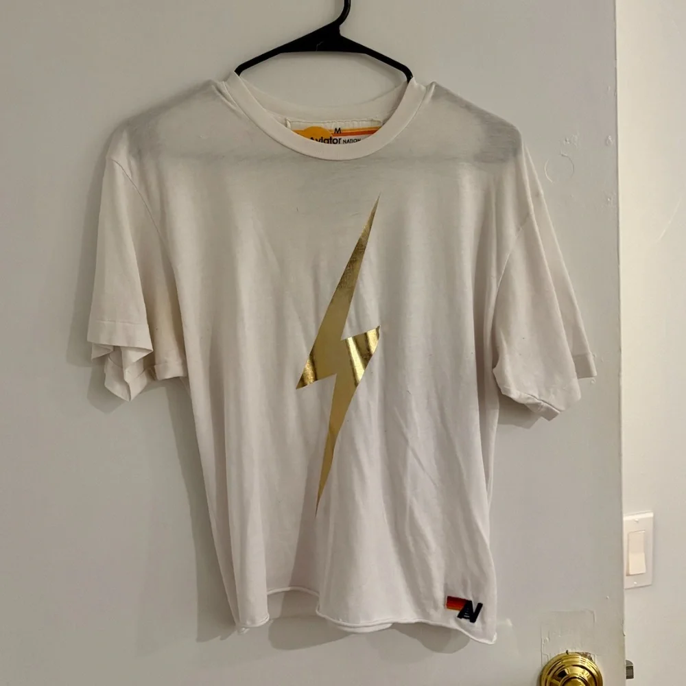 Aviator Nation, size M, casual t shirt, lightening bolt - Picture 2 of 4